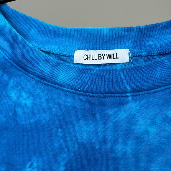 Chill by Will Crop Hi-Lo Tie Dye Sweatshirt Large - Picture 3 of 6